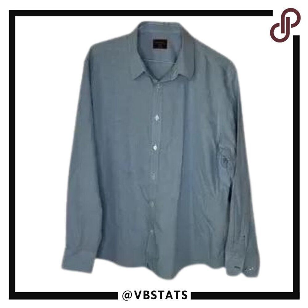 UNTUCKit XXL Blue-White Wrinkle Free Long Sleeve Shirt‎